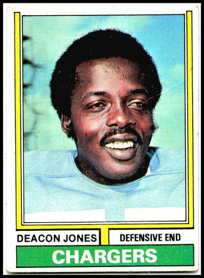 1974 Topps #390 Deacon Jones San Diego Chargers