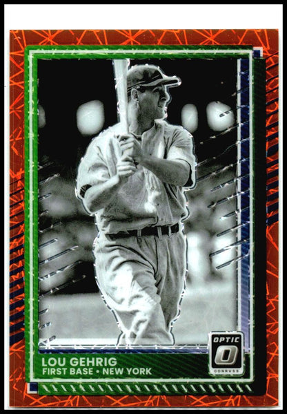 2025 Donruss Laser #55 Lou Gehrig New York Yankees