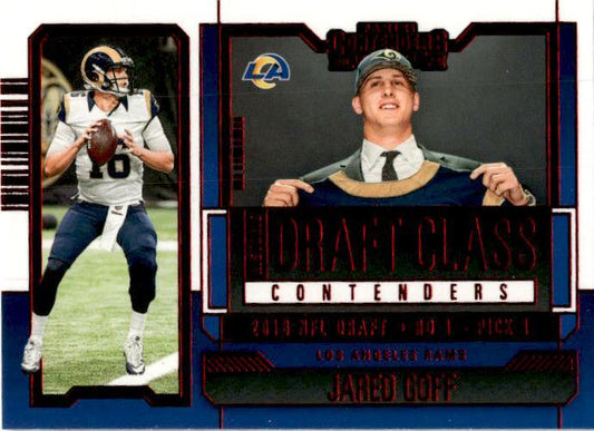 2023 Panini Contenders Historic Draft Class Contenders Red #HDC-JG Jared Goff