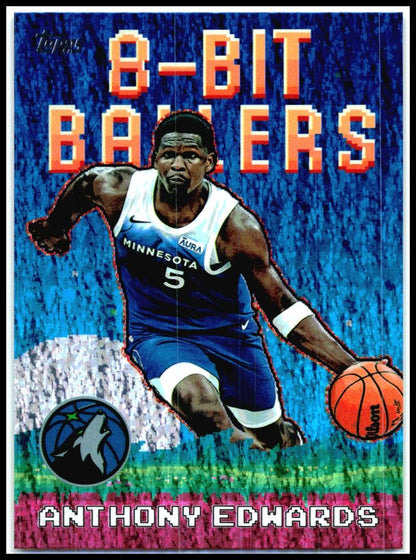 2025-26 Topps 8-Bit Ballers Holo Foil #8B-18 Anthony Edwards Minnesota