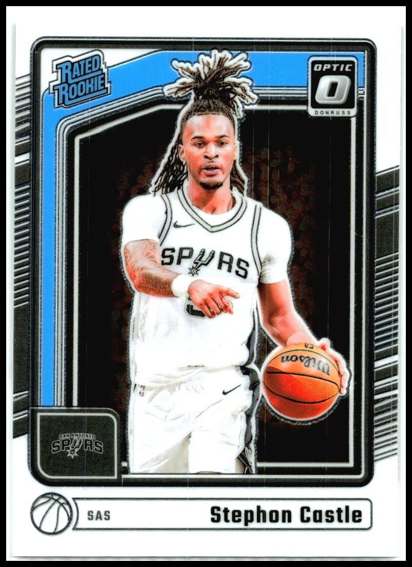 2024-25 Donruss Optic #254 Stephon Castle Rookie San Antonio Spurs
