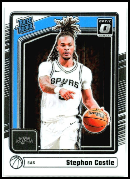 2024-25 Donruss Optic #254 Stephon Castle Rookie San Antonio Spurs
