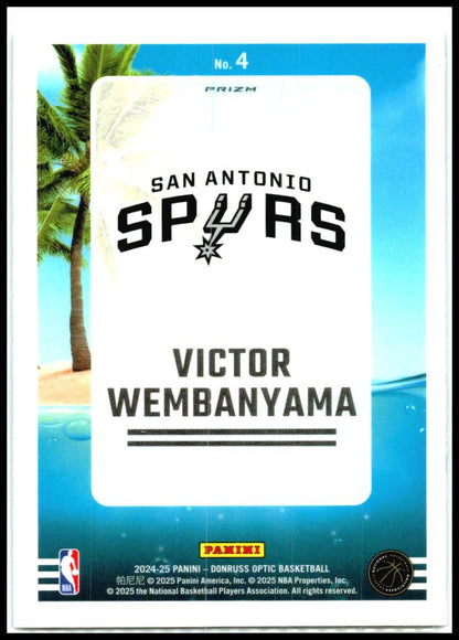 2024-25 Donruss Optic Splash! Holo #4 Victor Wembanyama San Antonio Spurs