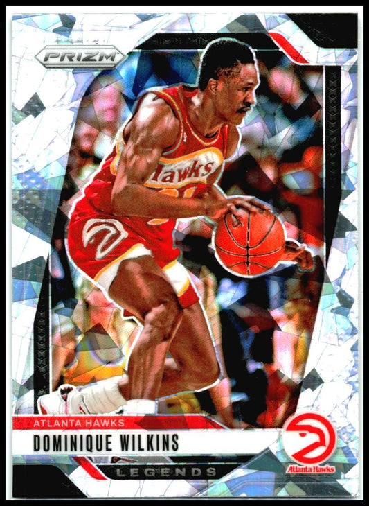 2024-25 Panini Prizm Prizms Ice #282 Dominique Wilkins Atlanta Hawks