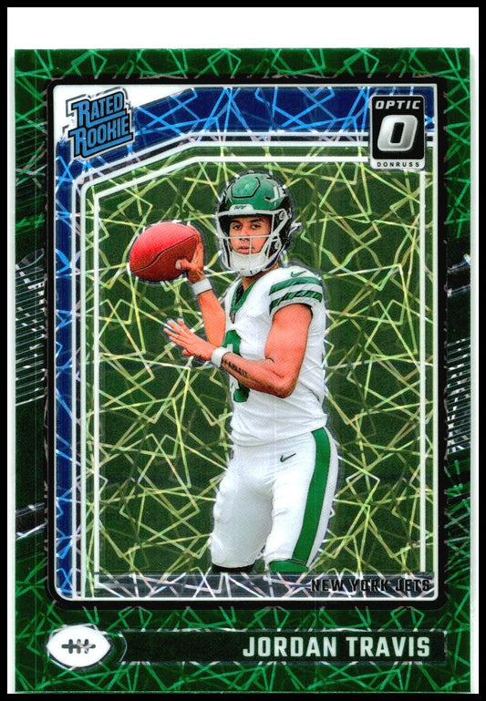 2024 Donruss Optic Green Velocity #260 Jordan Travis New York Jets