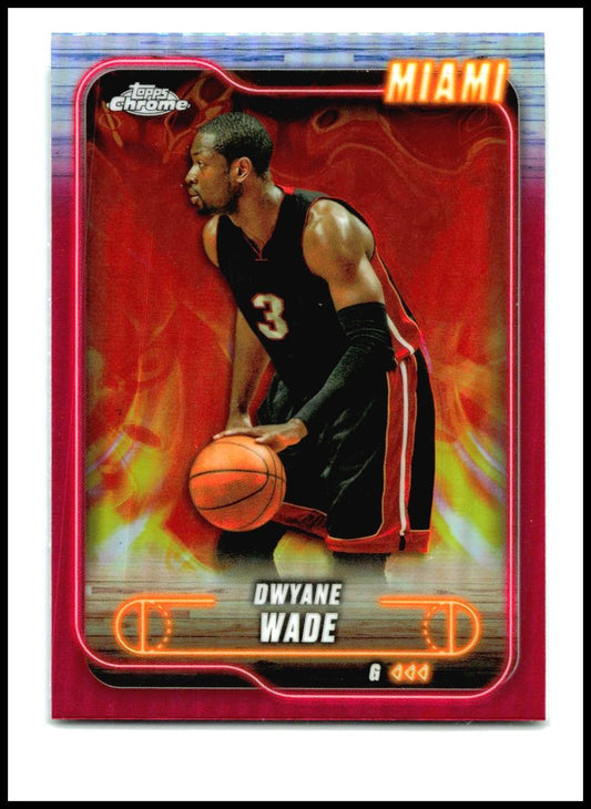 2024-25 Topps Chrome Pink Refractor #13 Dwyane Wade Miami Heat