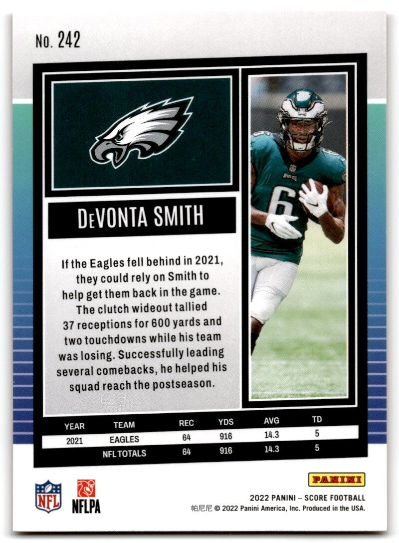 2022 Score DeVonta Smith Philadelphia Eagles #242