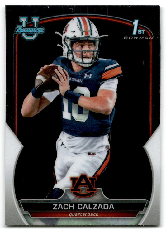 2022 bowman chrome university Zach Calzada Auburn Tigers #93