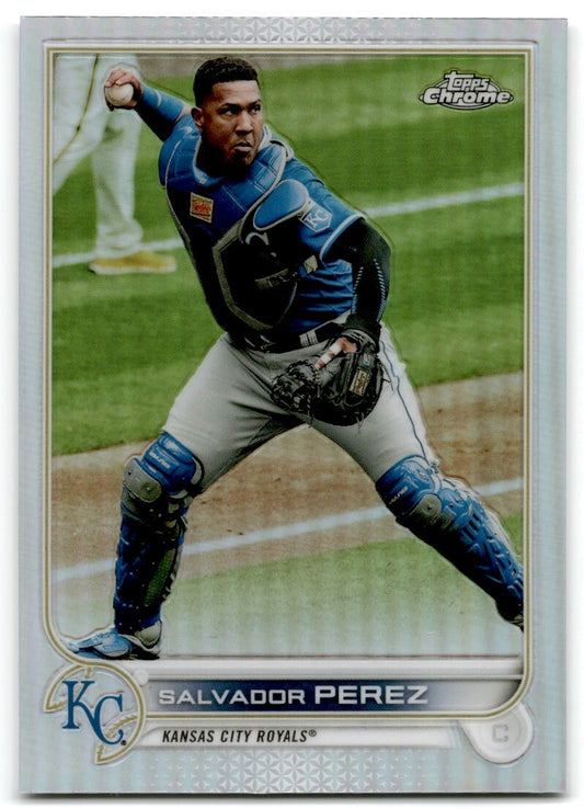 2022 Topps Chrome Refractor Salvador Perez Kansas City Royals #50