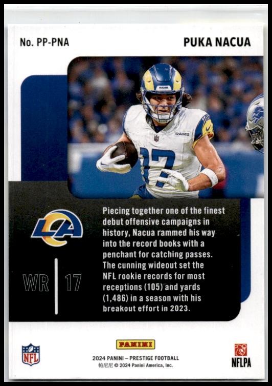 2024 Panini Prestige Prestigious Pros #PP-PNA Puka Nacua Los Angeles Rams