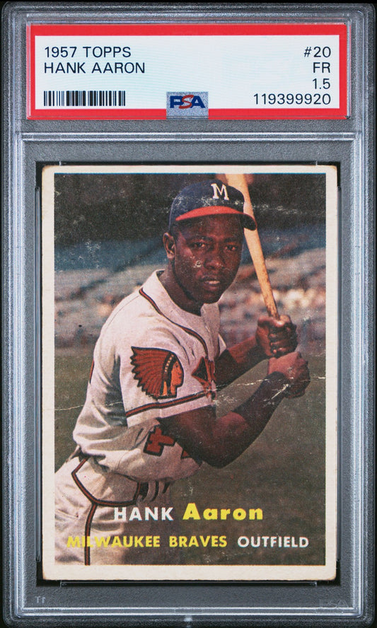 1957 Topps #20 Hank Aaron