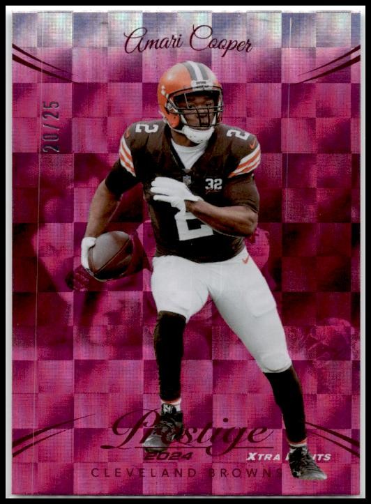 2024 Panini Prestige Pink Xtra Points #68 Amari Cooper #/25 Cleveland Browns