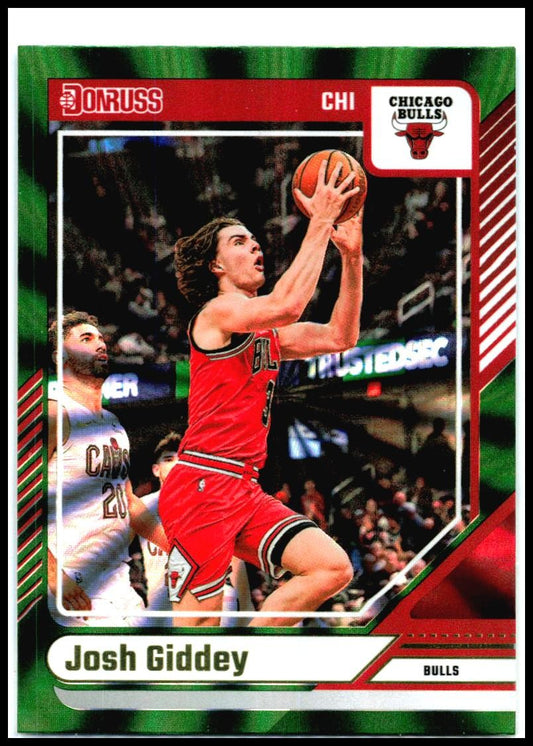 2024-25 Donruss Holo Green Laser #190 Josh Giddey Chicago Bulls