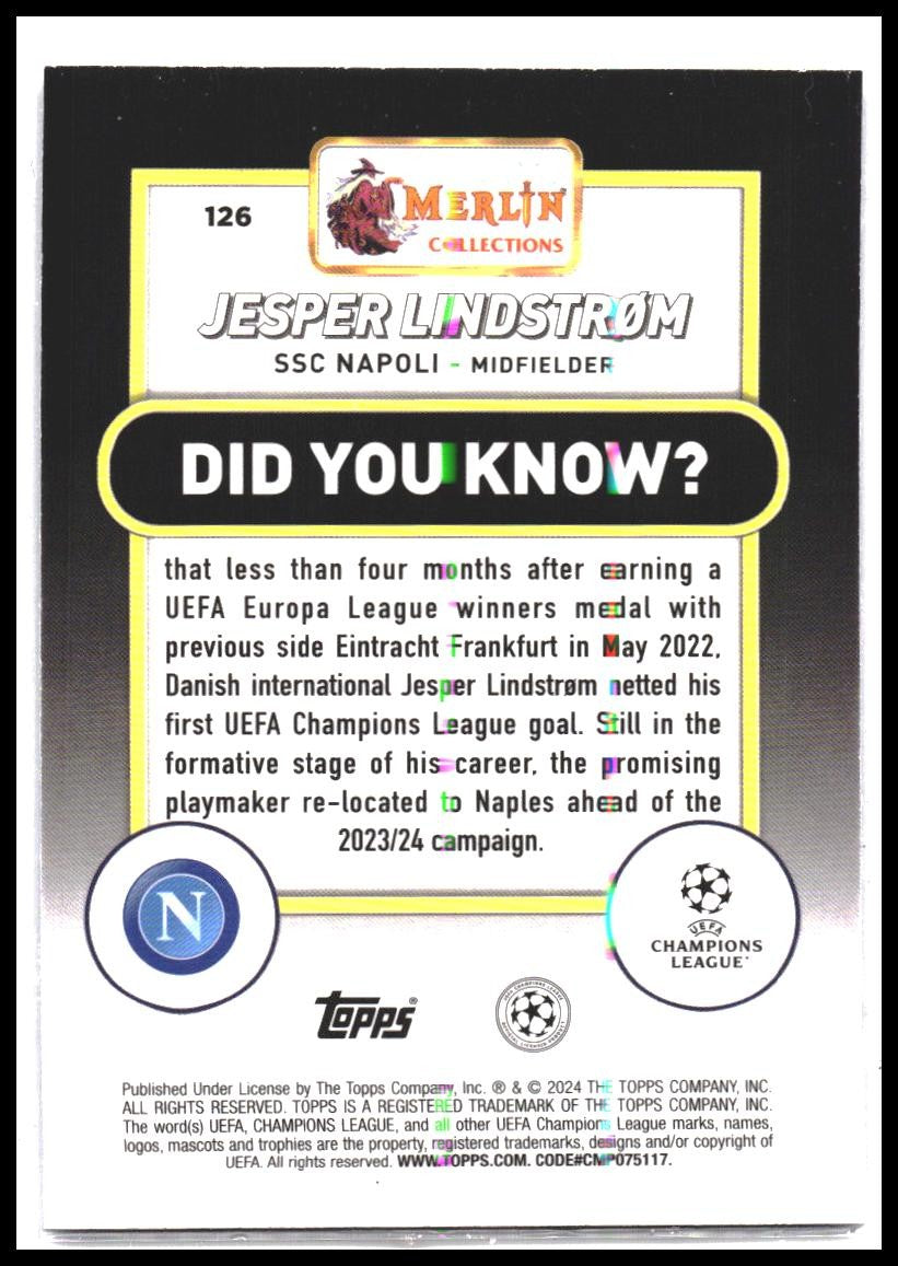 2023-24 Merlin UEFA Club Competitions #126 Jesper Lindstrøm