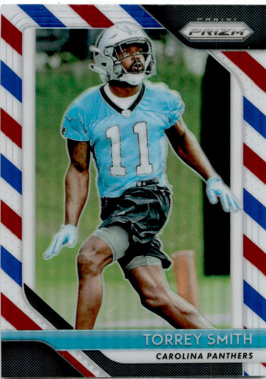 2018 Panini Prizm Prizm Red White and Blue #174 Torrey Smith Carolina Panthers