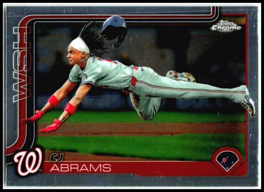 2025 Topps Chrome #176 CJ Abrams Washington Nationals