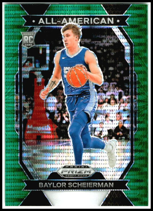 2024 Prizm Draft Picks All-American Green Pulsar #11 Baylor Scheierman Boston
