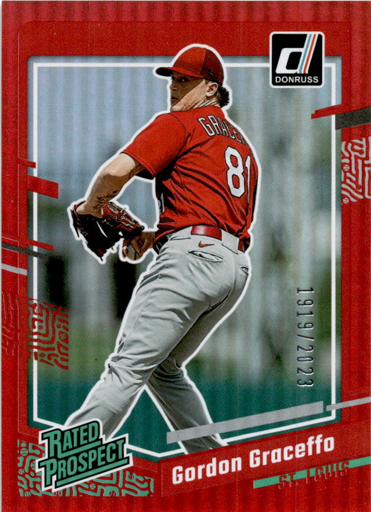 2023 Donruss Holo Red #73 Gordon Graceffo #/2023 St. Louis Cardinals
