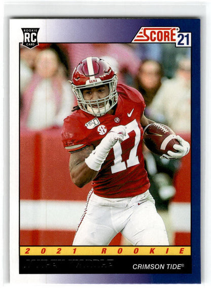 2021 Score 1991 Throwback Red #TB7 Jaylen Waddle Alabama Crimson Tide /Steelers