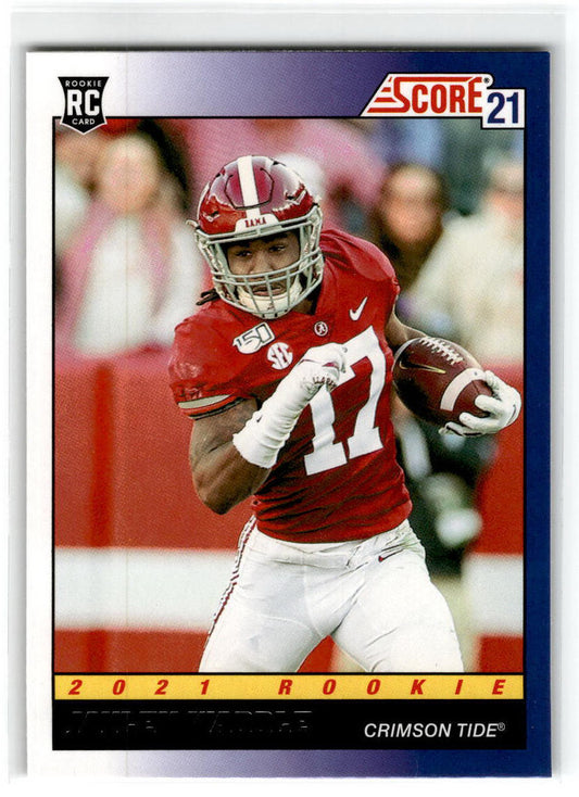 2021 Score 1991 Throwback Red #TB7 Jaylen Waddle Alabama Crimson Tide /Steelers