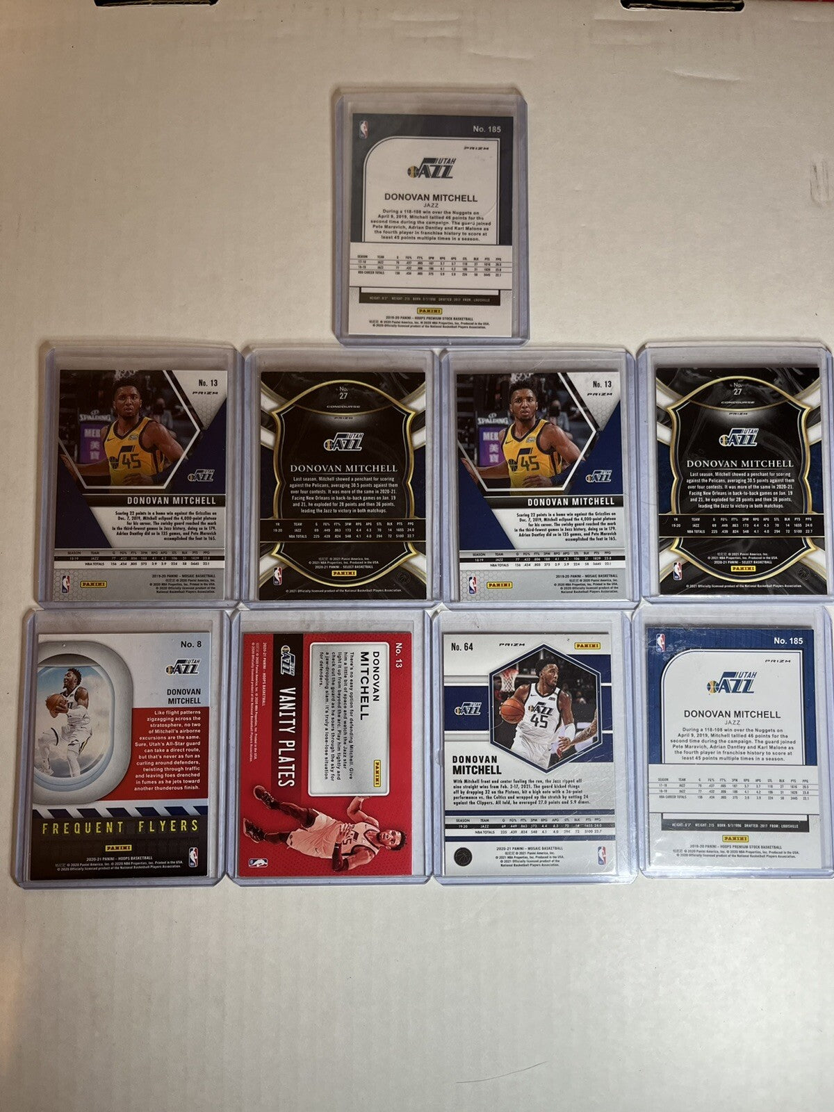 9 Assorted Donovan Mitchell Cards. Cleveland Cavaliers great haul of cards!!!