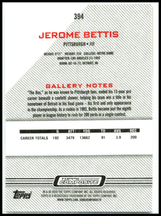 2023 Topps Composite #394 Jerome Bettis Pittsburgh Steelers