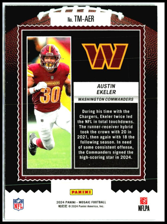 2024 Panini Mosaic Touchdown Masters #TM-AER Austin Ekeler Washington Commanders