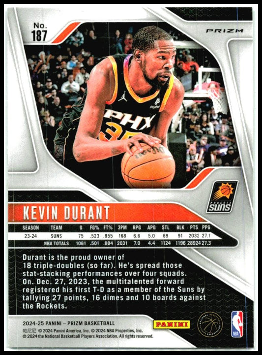 2024-25 Panini Prizm Green #187 Kevin Durant Phoenix Suns