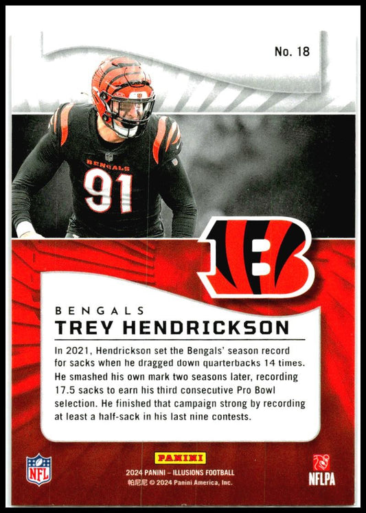 2024 Panini Illusions Orange Trophy Collection #18 Trey Hendrickson Bengals