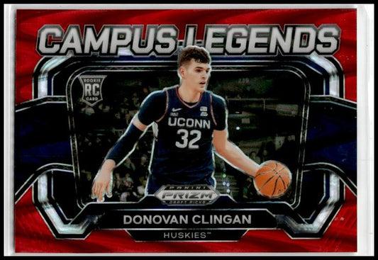 2024 Prizm Draft Picks Campus Legends Prizms Red Seismic #9 Donovan Clingan