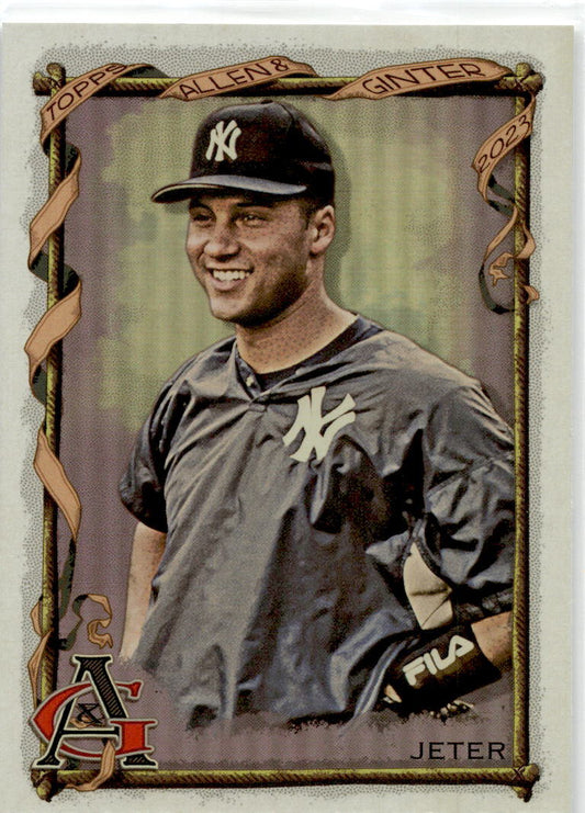 2023 Topps Allen & Ginter Silver Portrait #391 Derek Jeter New York Yankees