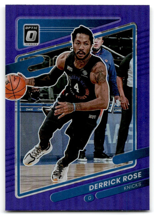 2021-22 Donruss Optic purple Derrick Rose New York Knicks #127