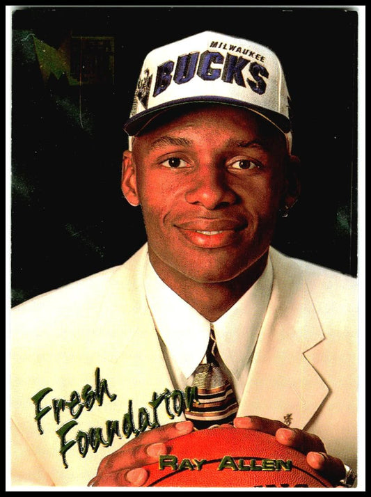 1996-97 Metal #136 Ray Allen Rookie Milwaukee Bucks