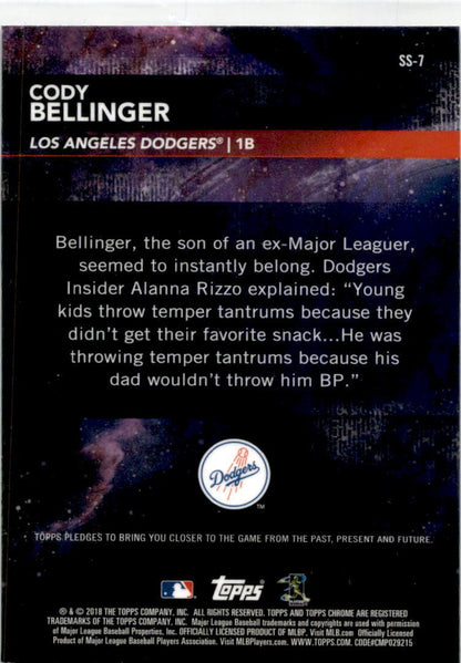 2018 Topps Chrome #SS-7 Cody Bellinger Los Angeles Dodgers