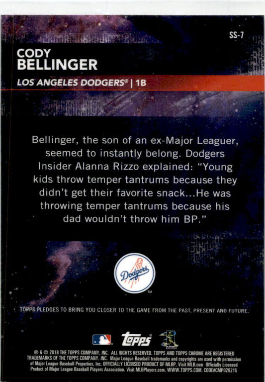 2018 Topps Chrome #SS-7 Cody Bellinger Los Angeles Dodgers