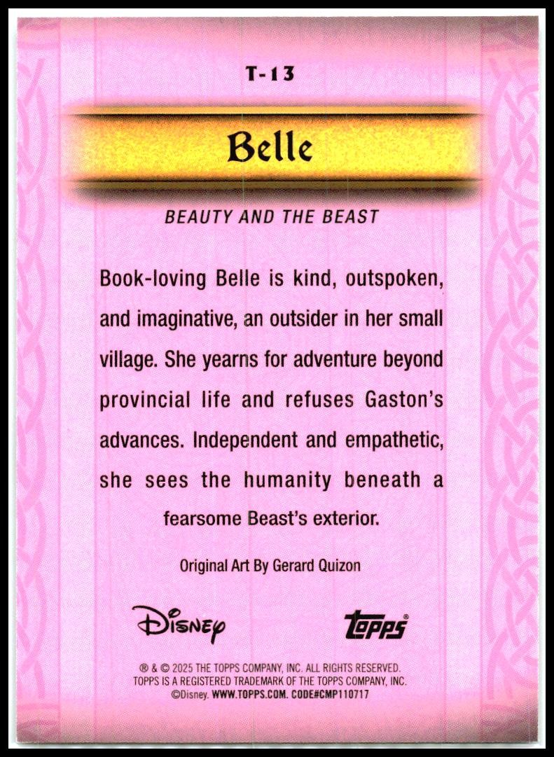 2025 Topps Disney Wonder Tapestries #T-13 Belle
