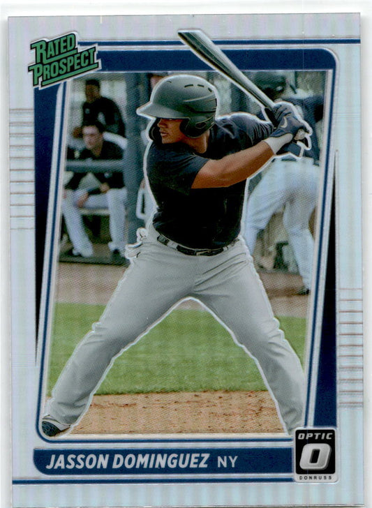 2021 Donruss Optic Rated Prospect Holo #RP11 Jasson Dominguez New York Yankees