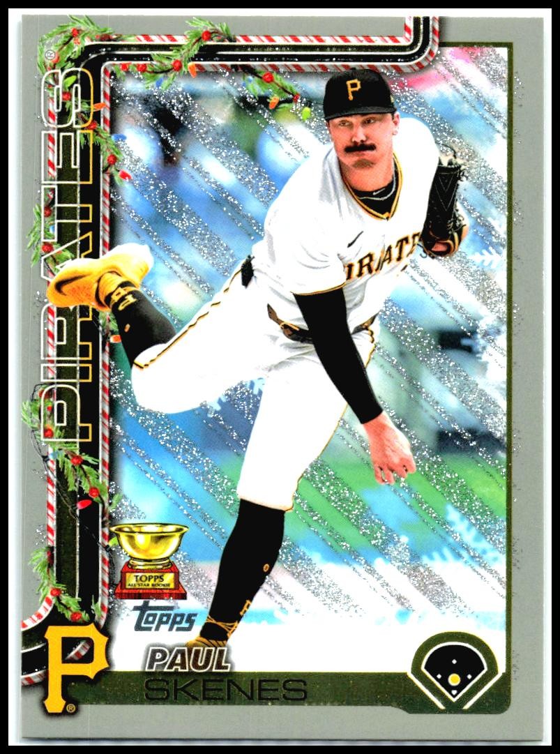 2025 Topps Holiday Silver Glitter Holiday #H70 Paul Skenes Pittsburgh Pirates