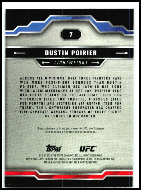2025 Topps Chrome UFC X-Fractor #7 Dustin Poirier