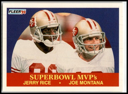 1990 Fleer #397 Superbowl MVP's (Jerry Rice / Joe Montana) San Francisco 49ers