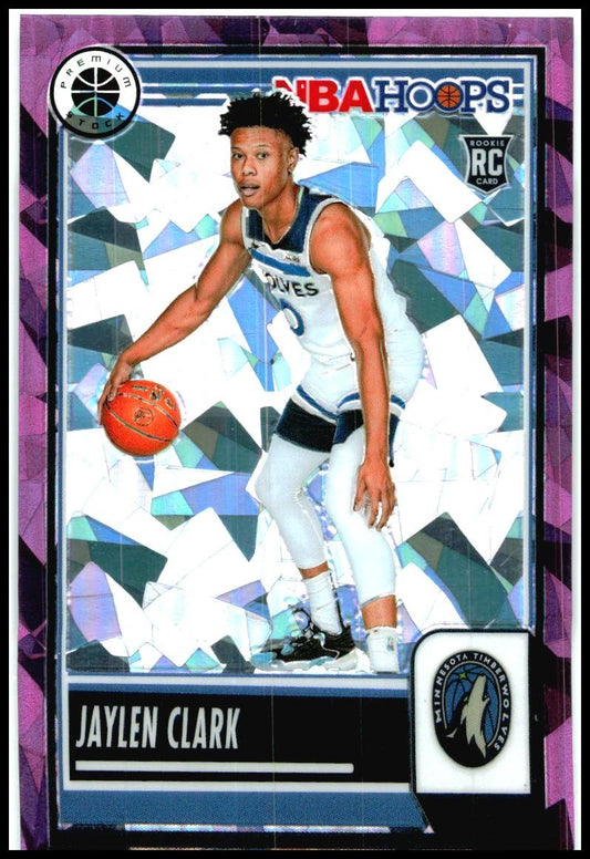 2023-24 Hoops Premium Stock Purple Ice Prizm #189 Jaylen Clark Rookie Minnesota