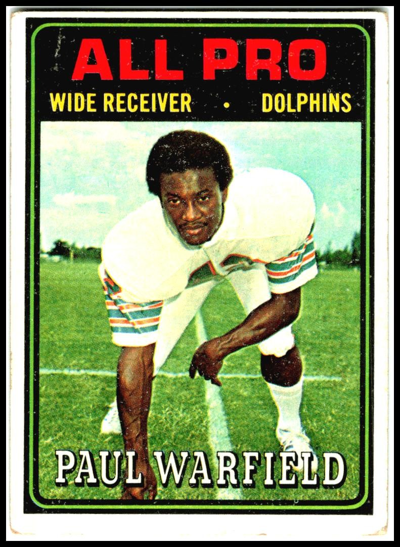 1974 Topps #128 Paul Warfield Miami Dolphins
