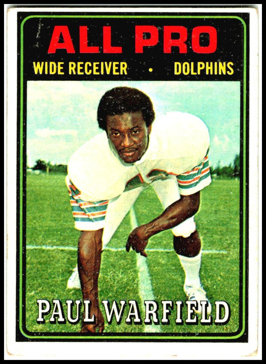 1974 Topps #128 Paul Warfield Miami Dolphins