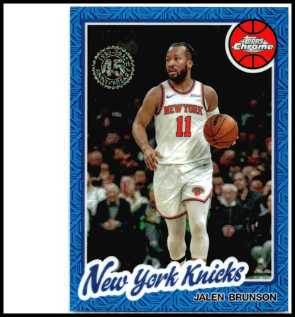 2025-26 Topps 1980-81 Topps Chrome Blue Mojo /150 #TC-JBR Jalen Brunson Knicks