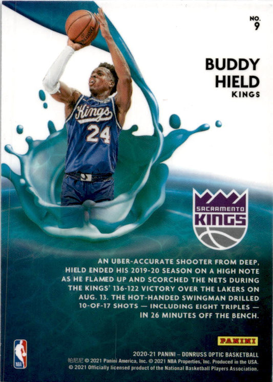 2020-21 Donruss Optic Splash! #9 Buddy Hield Sacramento Kings