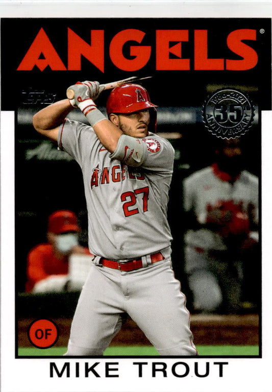 2021 Topps 1986 Baseball 35th Anniversary #86B-1 Mike Trout Los Angeles Angels