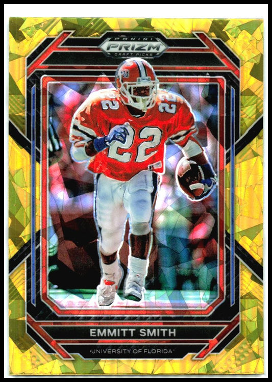 2023 Panini Prizm Draft Picks Prizms Gold Ice #38 Emmitt Smith Florida Gators