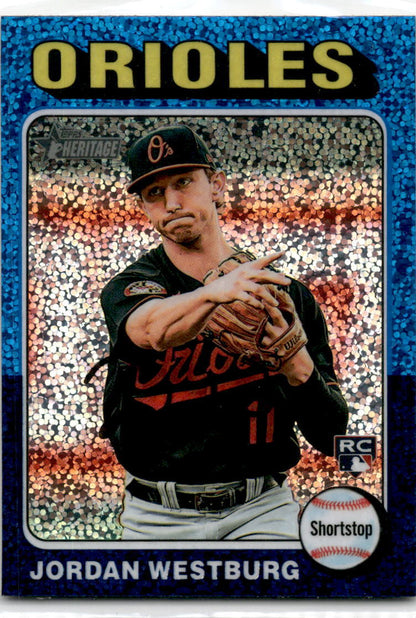 2024 topps heritage Chrome Blue Sparkle #229 Jordan Westburg