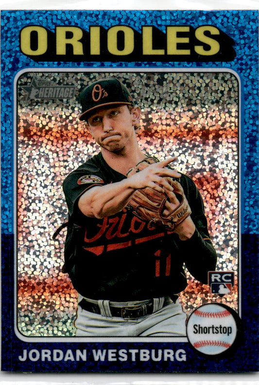 2024 topps heritage Chrome Blue Sparkle #229 Jordan Westburg