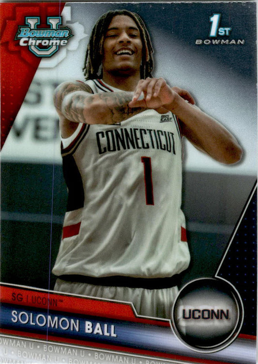 2023-24 Bowman University Chrome #89 Solomon Ball Connecticut Huskies